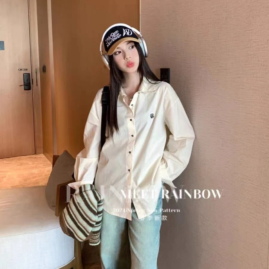 女装圆标休闲衬衫