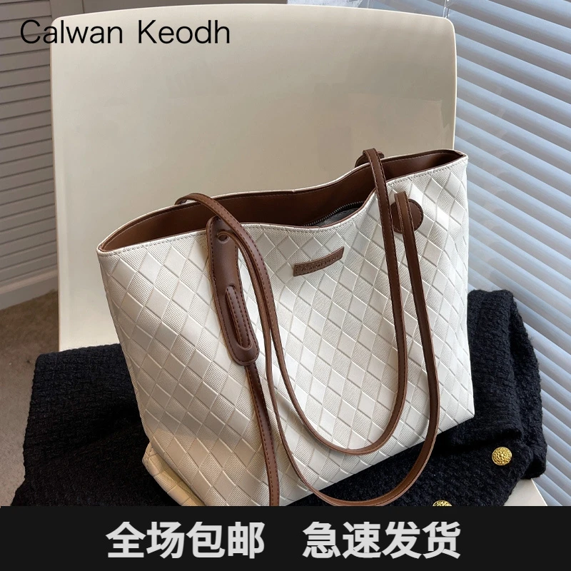 Calwan Keodh真皮包包女包通勤风百搭托特包生日礼物送女友送老婆