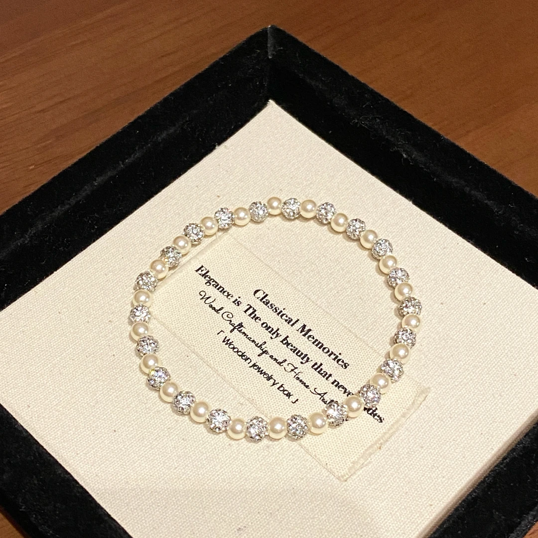 铜合金仿珍珠手链 轻奢小众精致高级感手链A2725