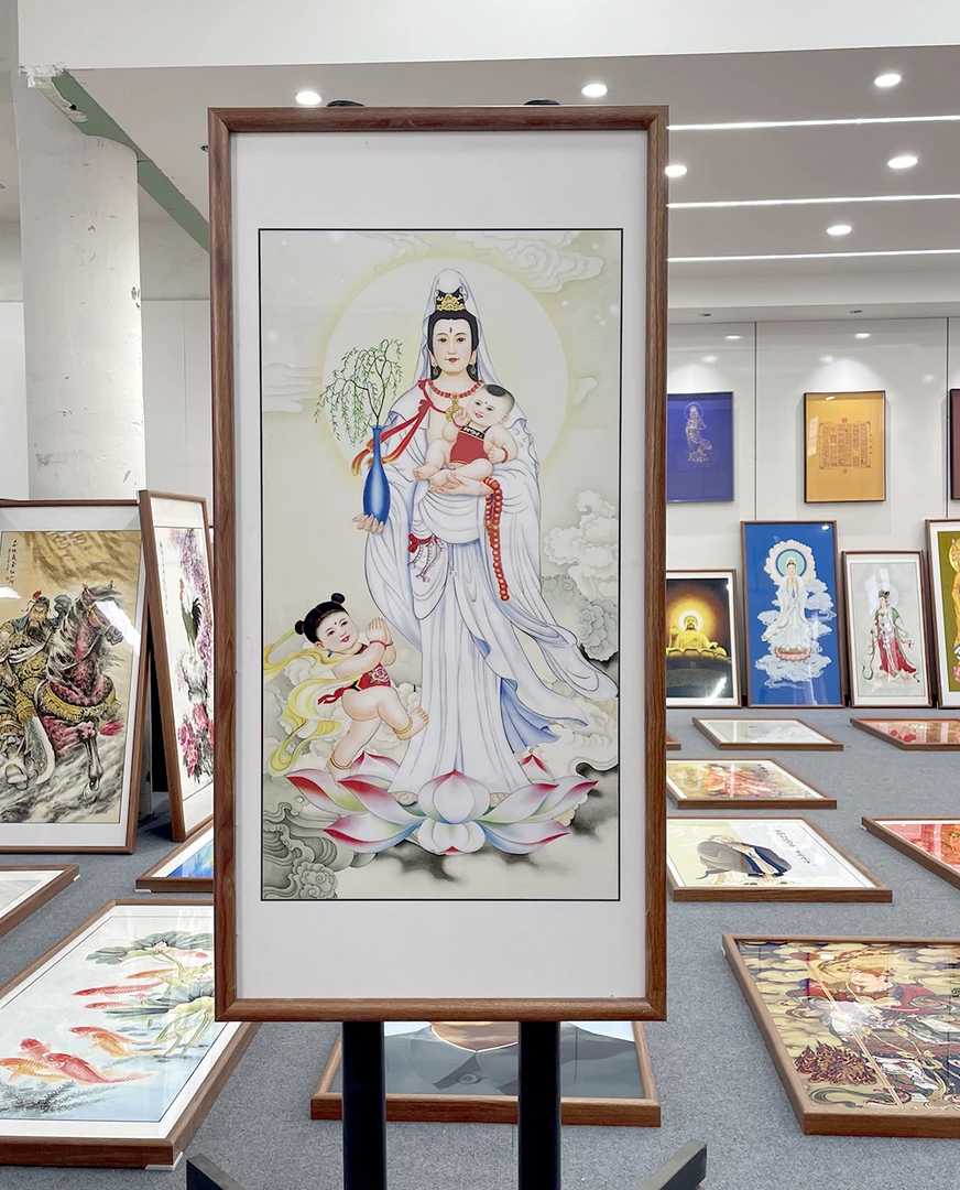[111送子观音]50x100cm中国风家居装饰画办公室玄关客厅装饰画