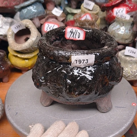 粗陶花盆手工花盆制作