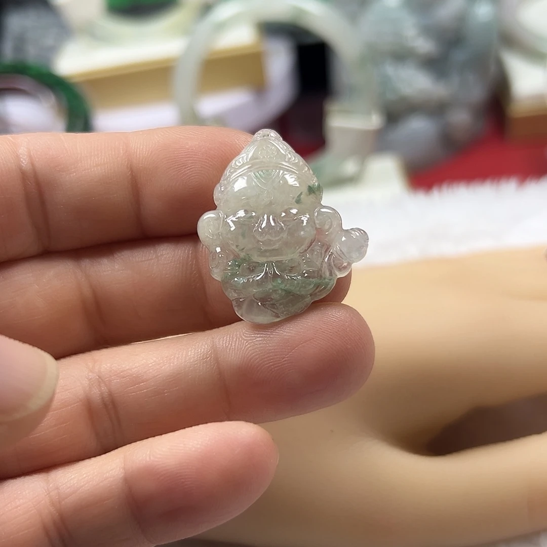 颈饰未镶嵌翡翠缅甸天然翡翠卡通大圣