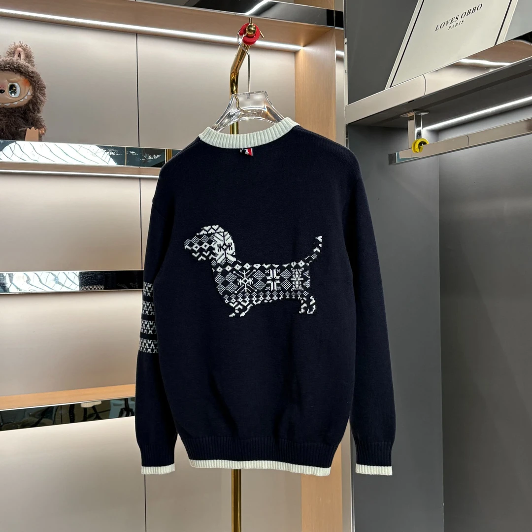 2025新款高奢秋冬毛衣针织轻奢圆领系列百搭男女同款【鑫】