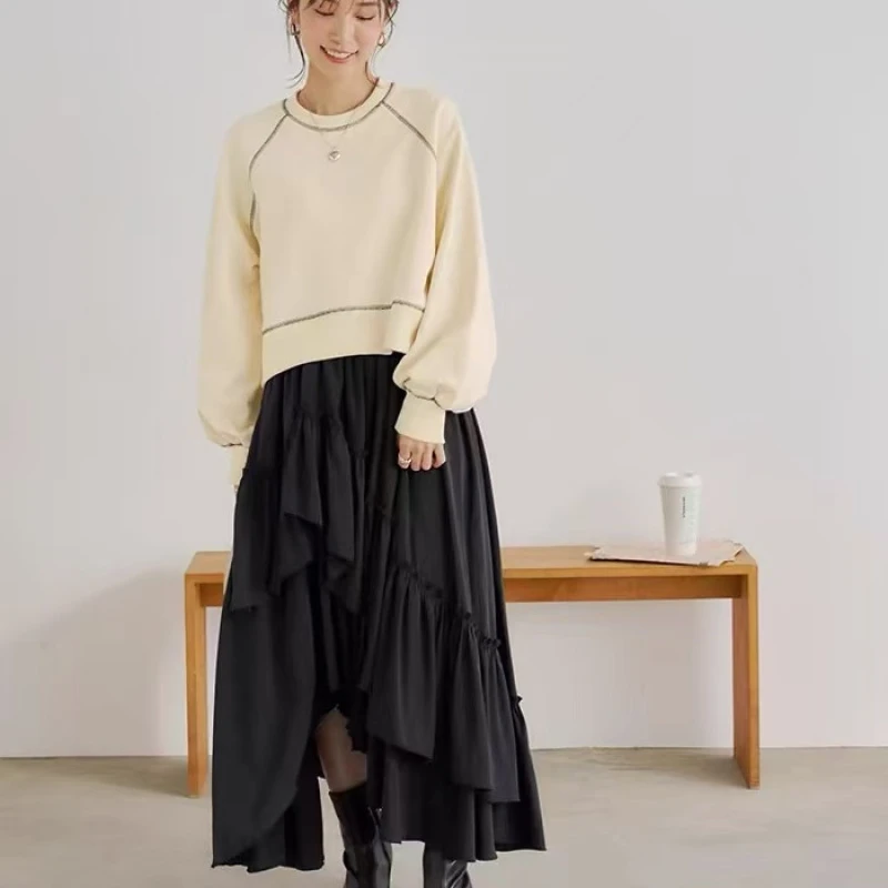 Mar316春秋长袖上衣套头圆领T恤101