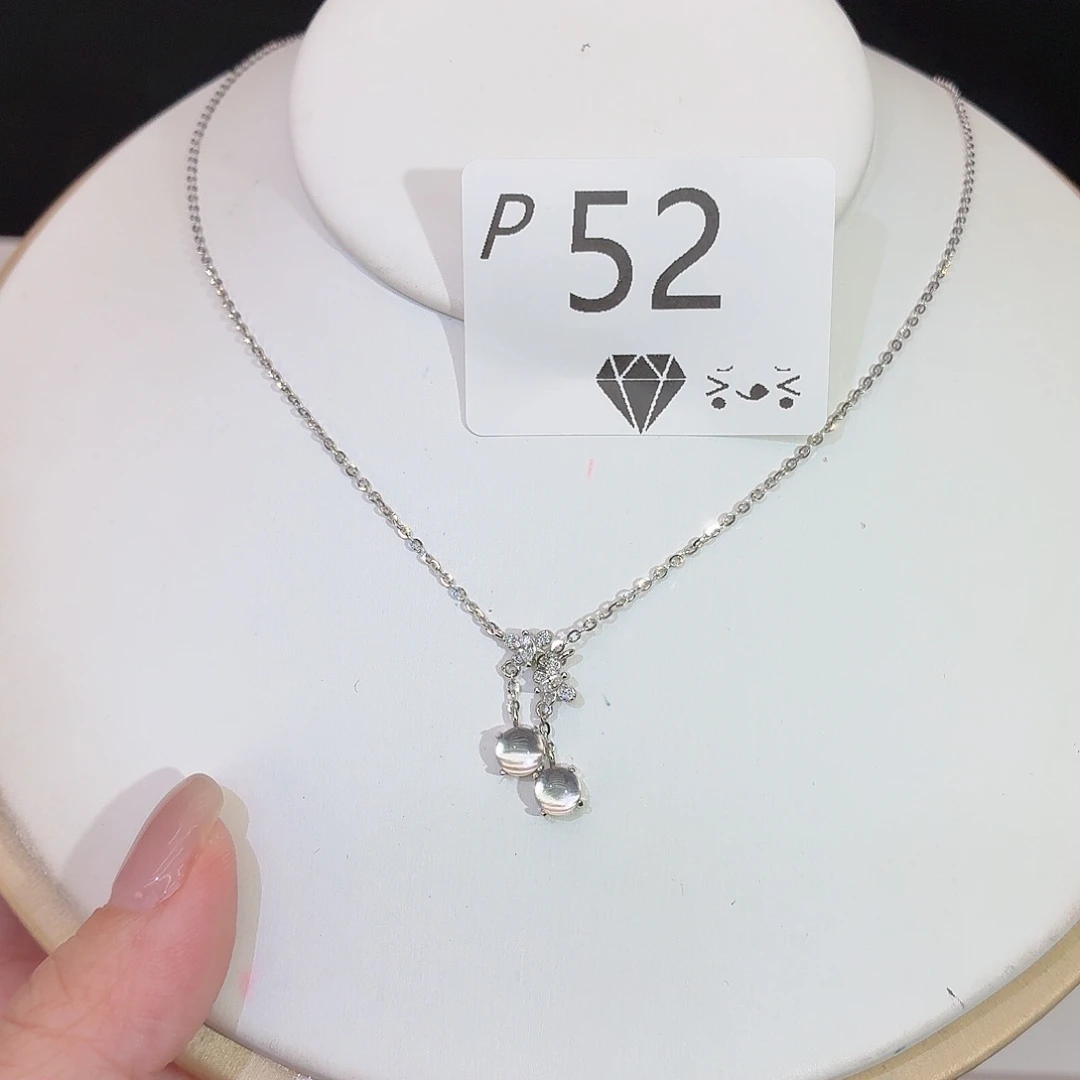 石英质玉银S925镶嵌颈饰