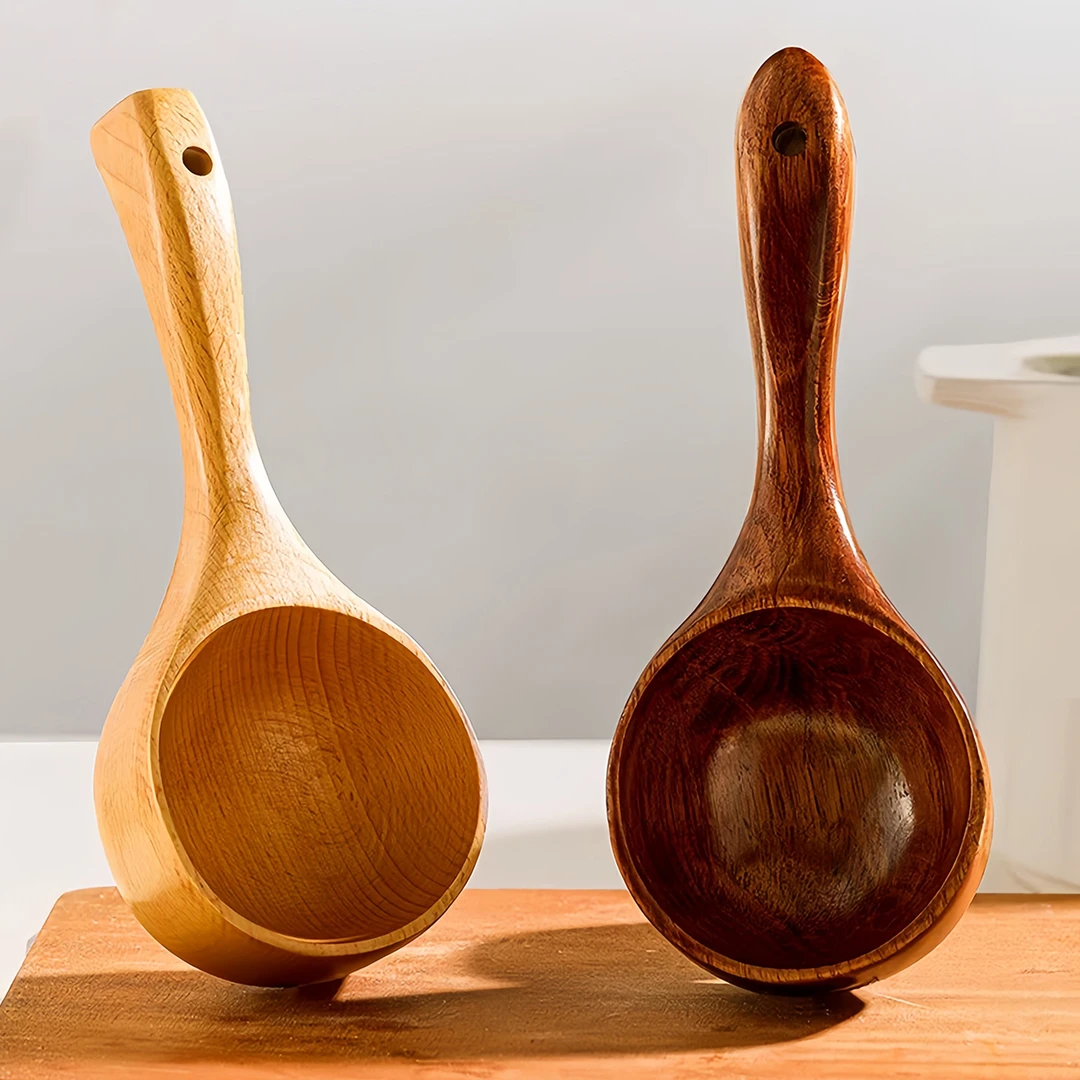 日式吃播大木勺网红嗦粉吃螺蛳粉喝汤勺子木汤勺大号盛汤家用DR