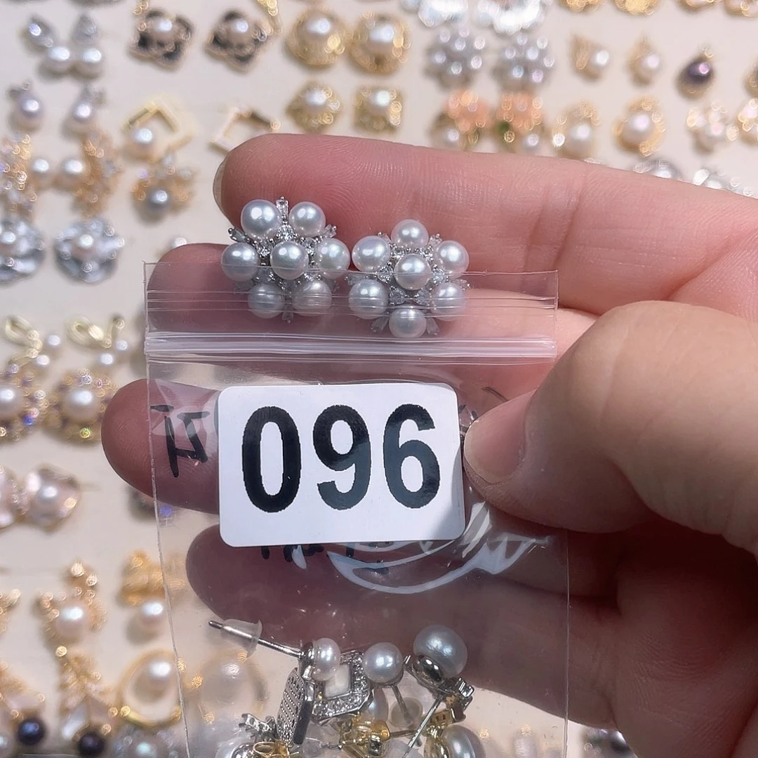 合金淡水珍珠耳饰自****销