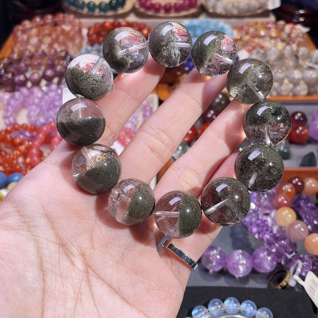 未镶嵌手链水晶半盆绿幽灵19