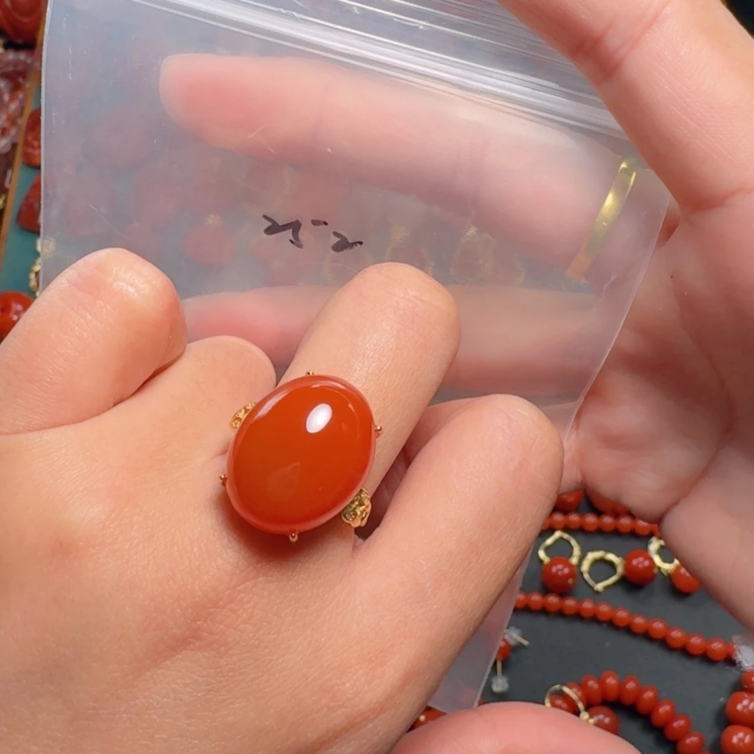 南红玛瑙南红 银S925镶嵌