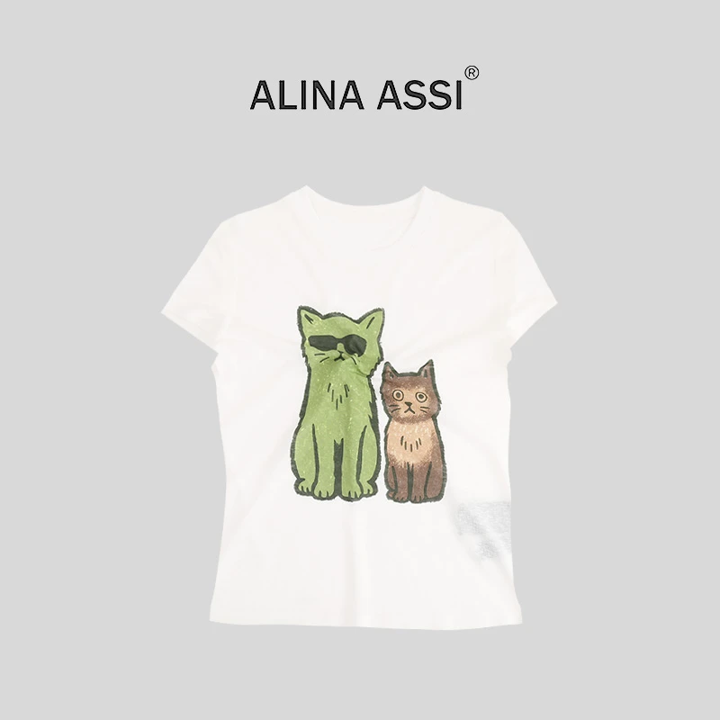 【楠楠】2025春夏新款百搭简约显瘦女短袖上衣E0212