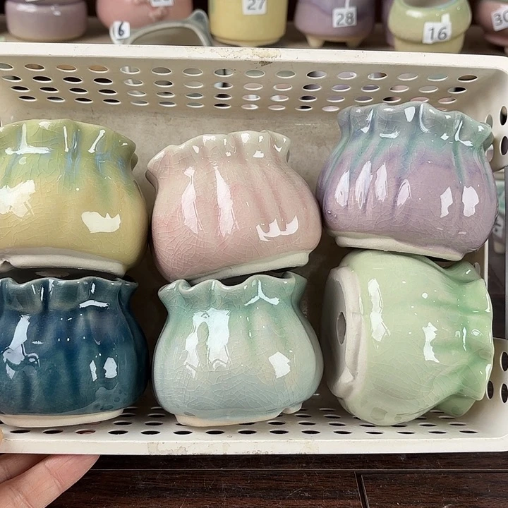 红陶量货/口高深浅搭配发6个