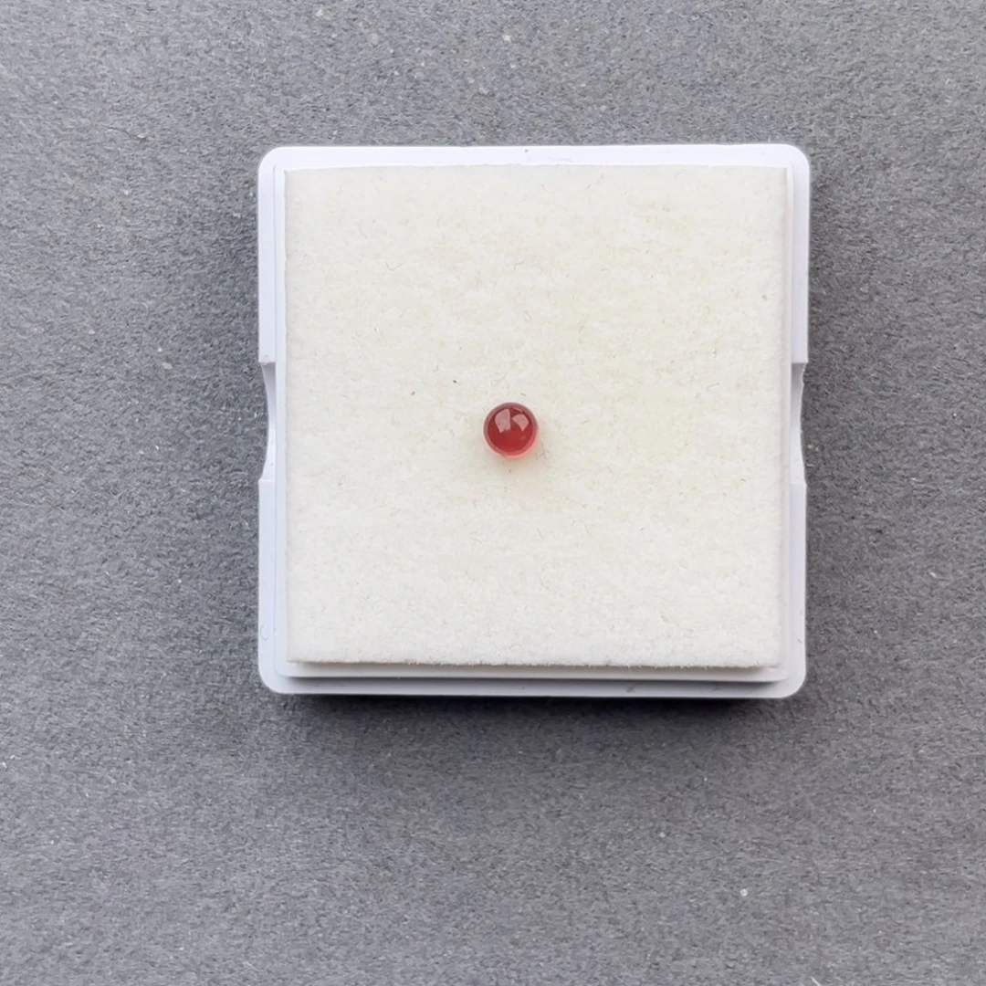 石榴石珠宝半成品未镶嵌天然紫红色素面4mm