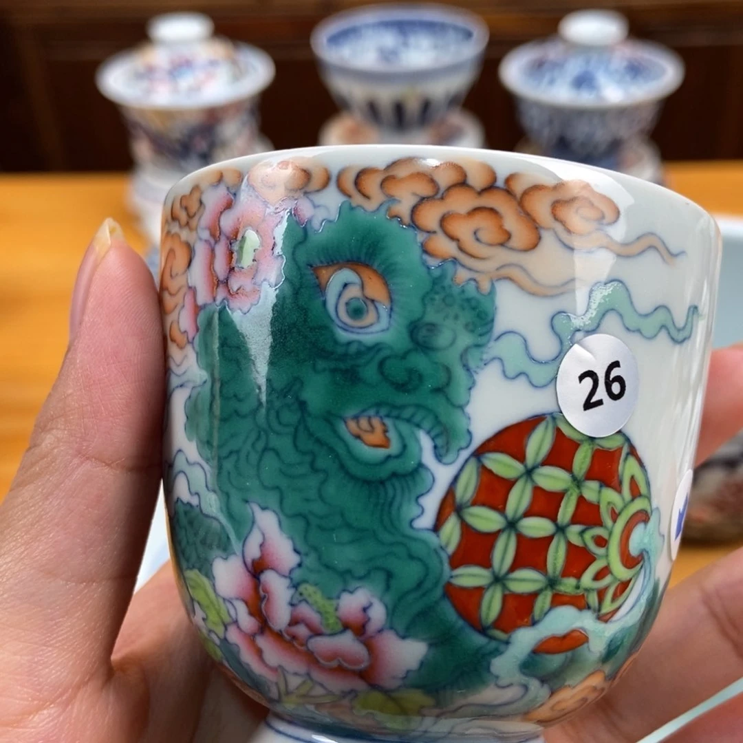 手绘现代茶具非古董