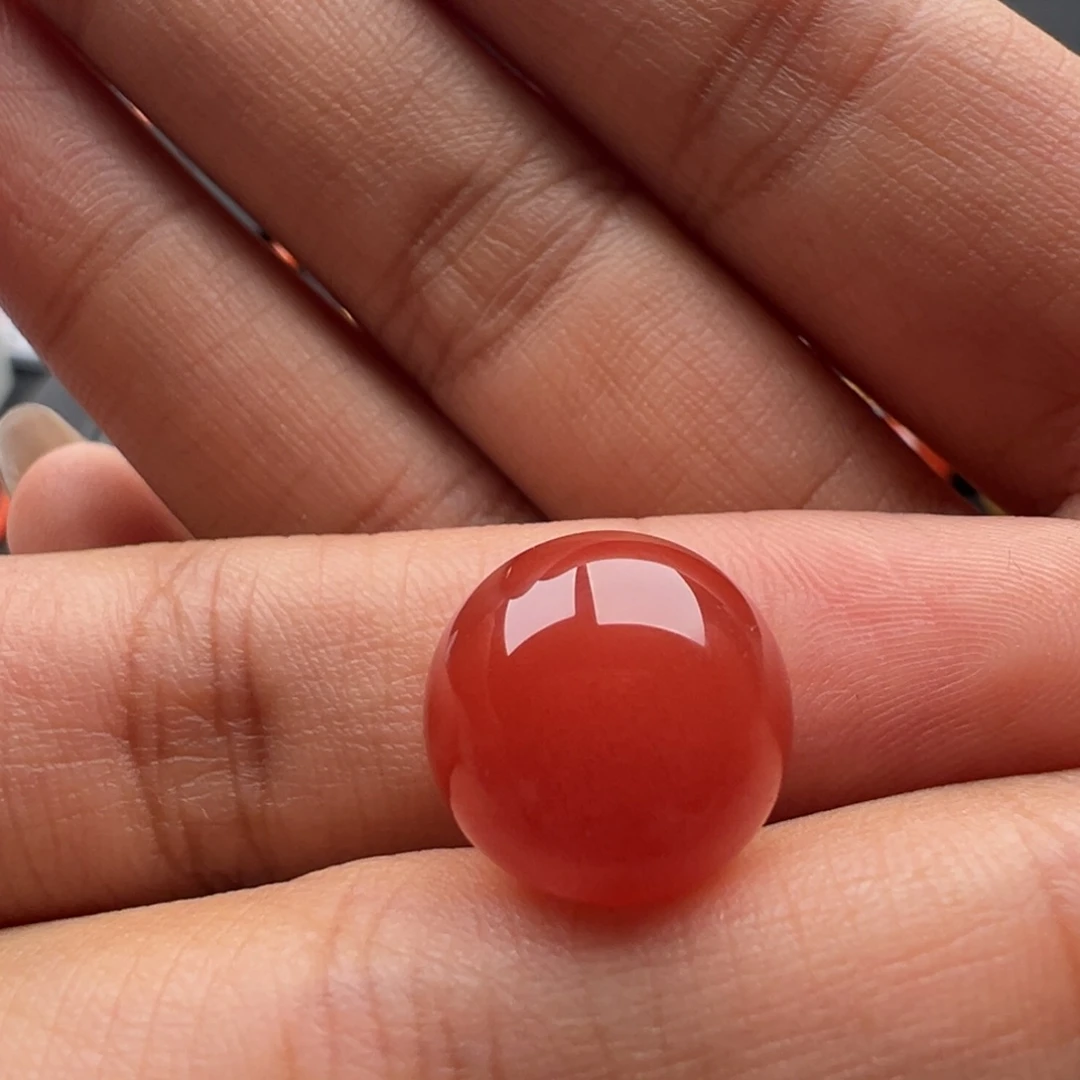 道***我南红玛瑙未镶嵌圆珠13.5