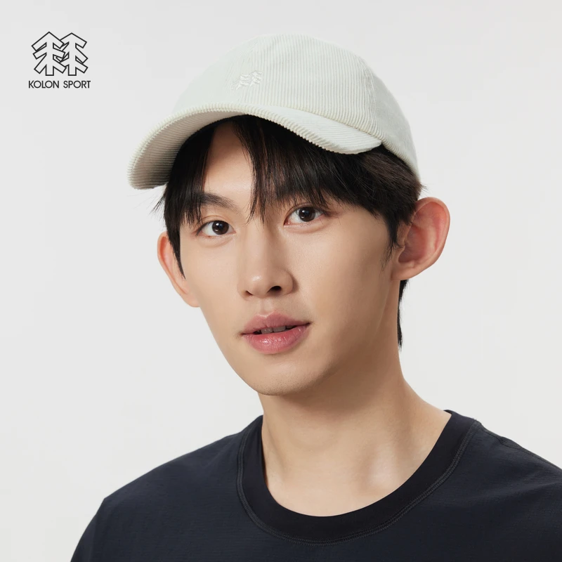 KOLON SPORT可隆运动帽男女同款LOGO多色六片顶灯芯绒棒球帽