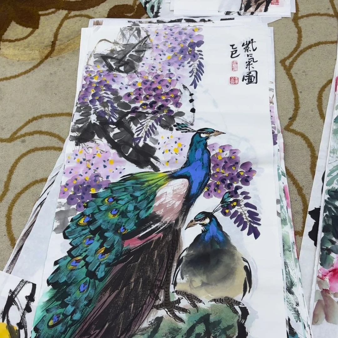 国画王孝华四尺童