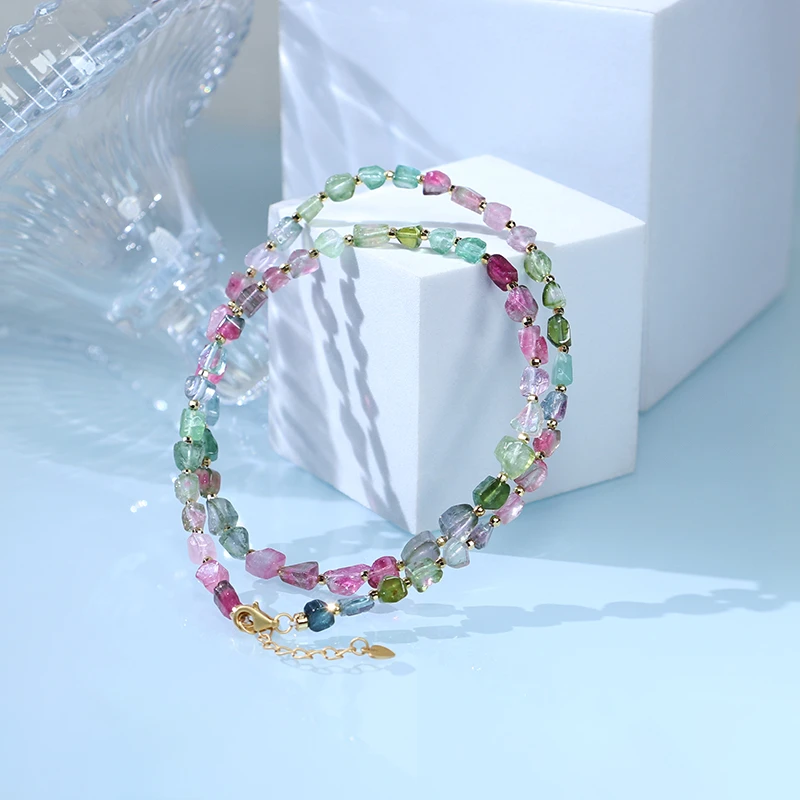 色标碧玺锁骨链-多样性发其一