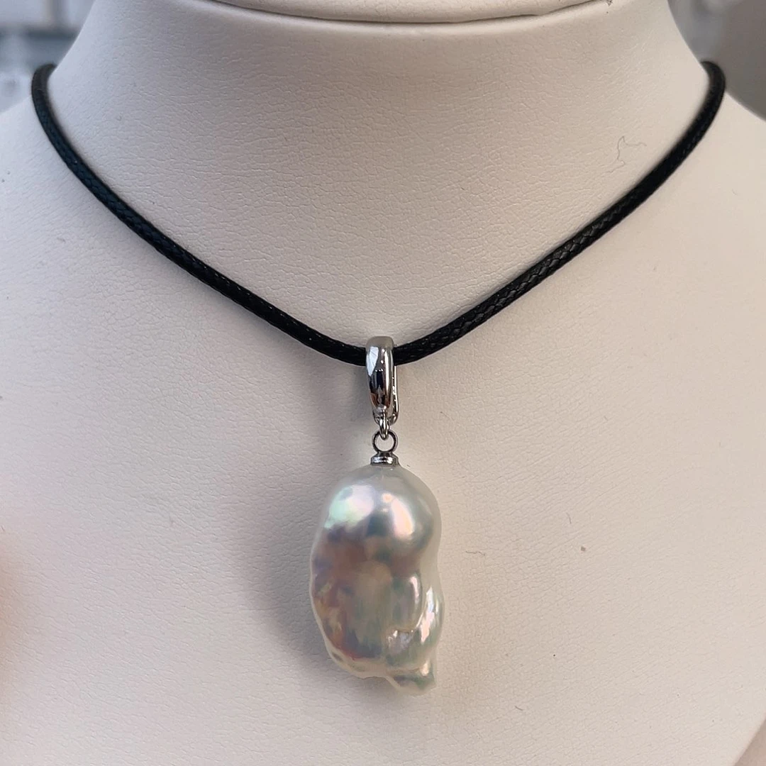淡水珍珠颈饰银S925镶嵌