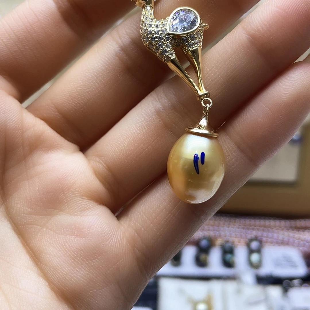 海水珍珠颈饰银S925镶嵌