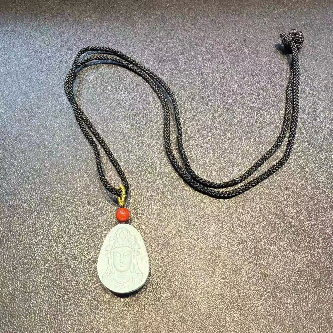 【曹掌柜精选】28 PM10071 松石观音吊坠 -尺寸18*8mm