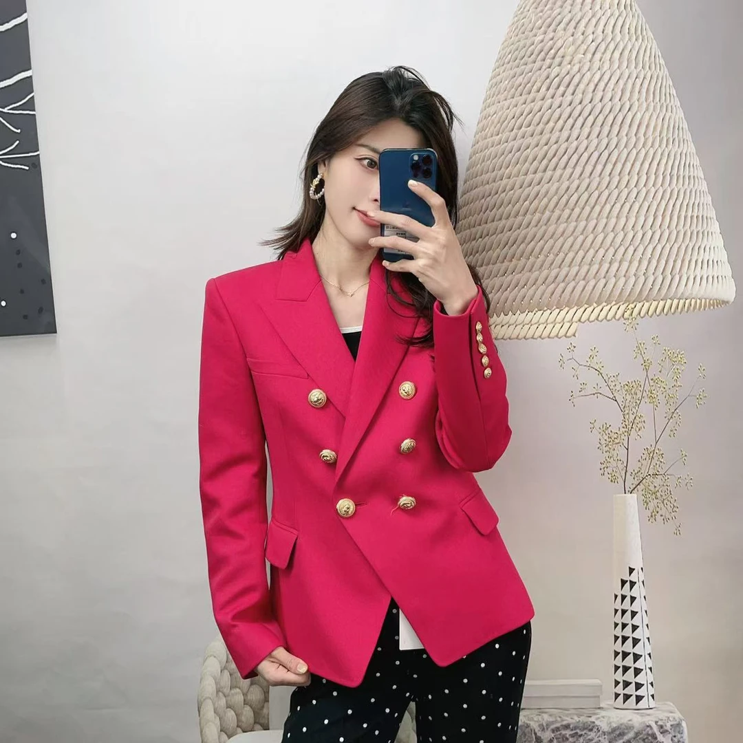 95新 BALMAIN/巴尔曼 麦殿/女士西服40码玫红色/250508LMZCB01