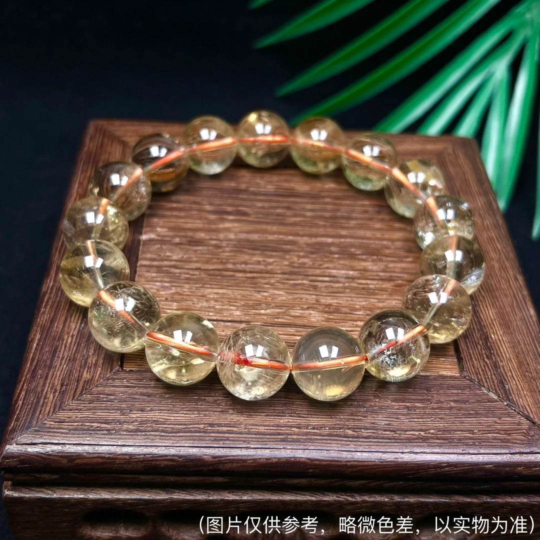 S级威士忌黄水晶手串6mm+12mm合集 FX-7258