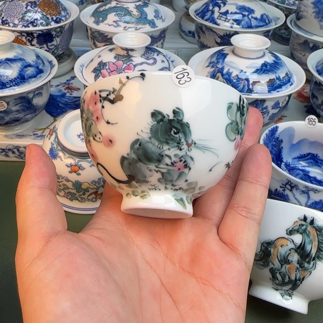 彦祖纯手工手绘茶具163