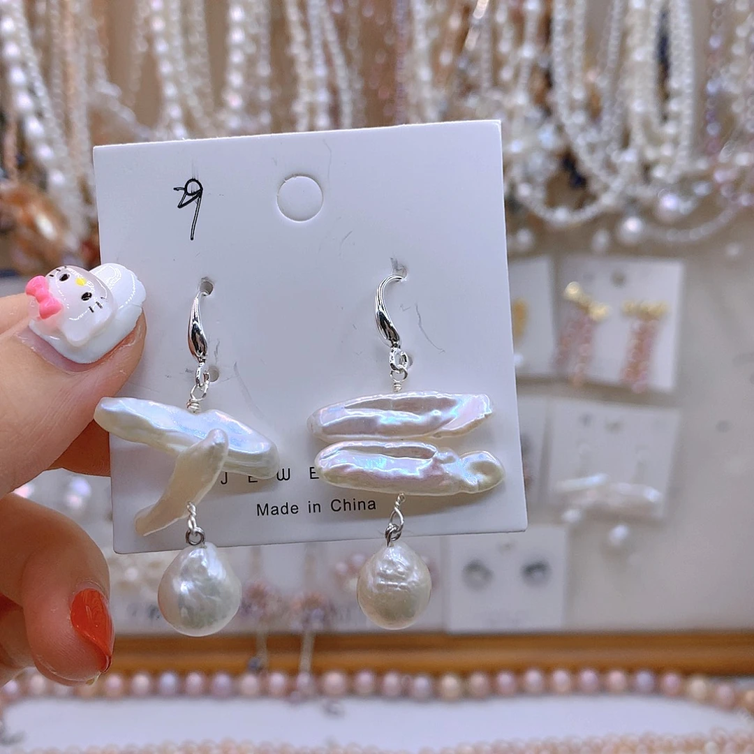 银S925镶嵌淡水珍珠发饰