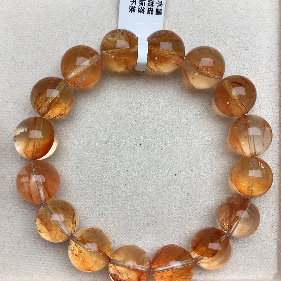 水晶手串未镶嵌红胶花