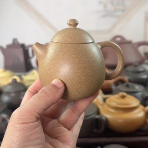 茶壶紫砂墨绿泥料200cc