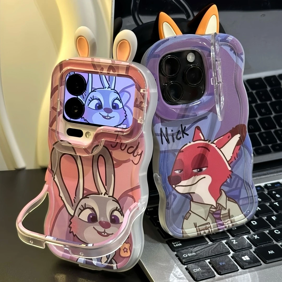 朱迪尼克耳朵适用苹果17promax双支架手机壳华为oppo小米15vivo