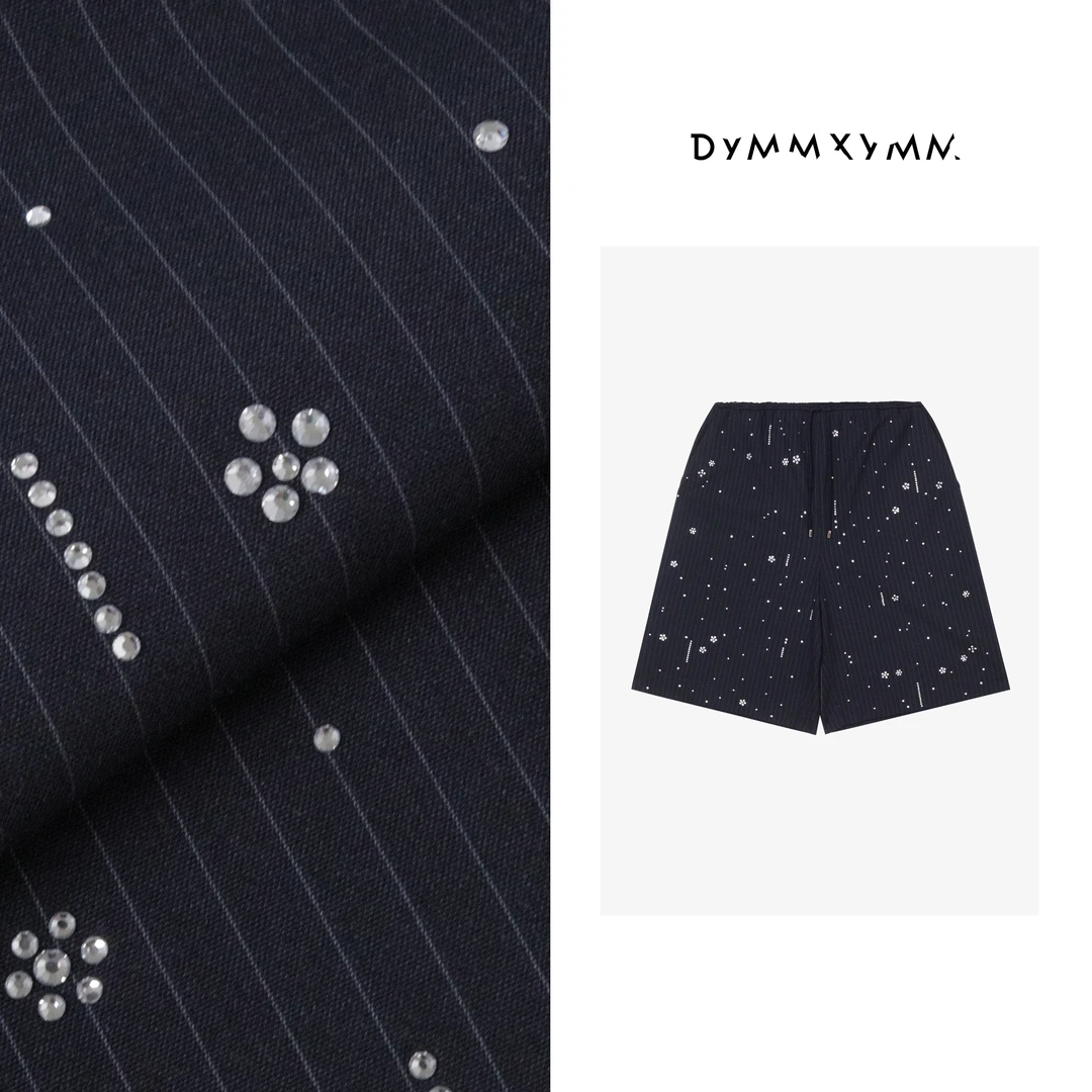 【DYMMXYMM】- 星芒.夏款设计款高级感抽绳亮闪中裤-W25661