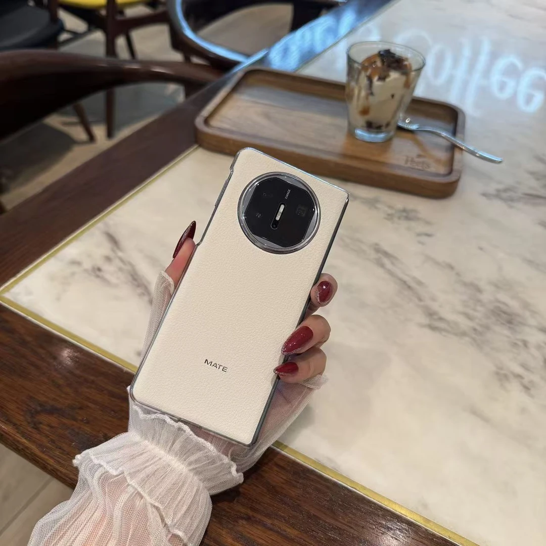 适用于华为Matex6/Matex5超薄透明边荔枝纹时尚手机壳创意奢华