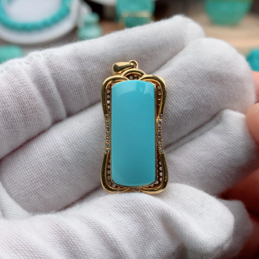 绿松石珠宝奇石未镶嵌7.1克