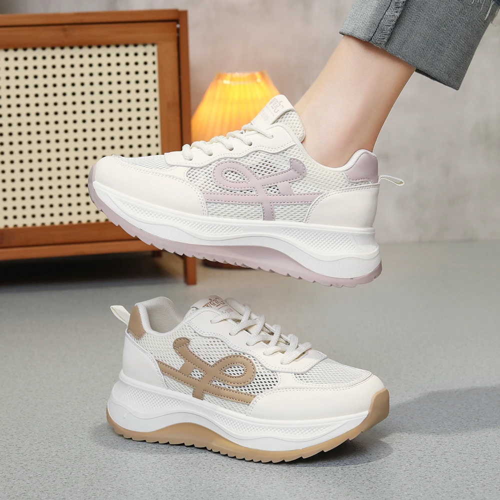 王冠老爹鞋女2025新款爆款鞋子女款厚底运动小白百搭小众鞋子