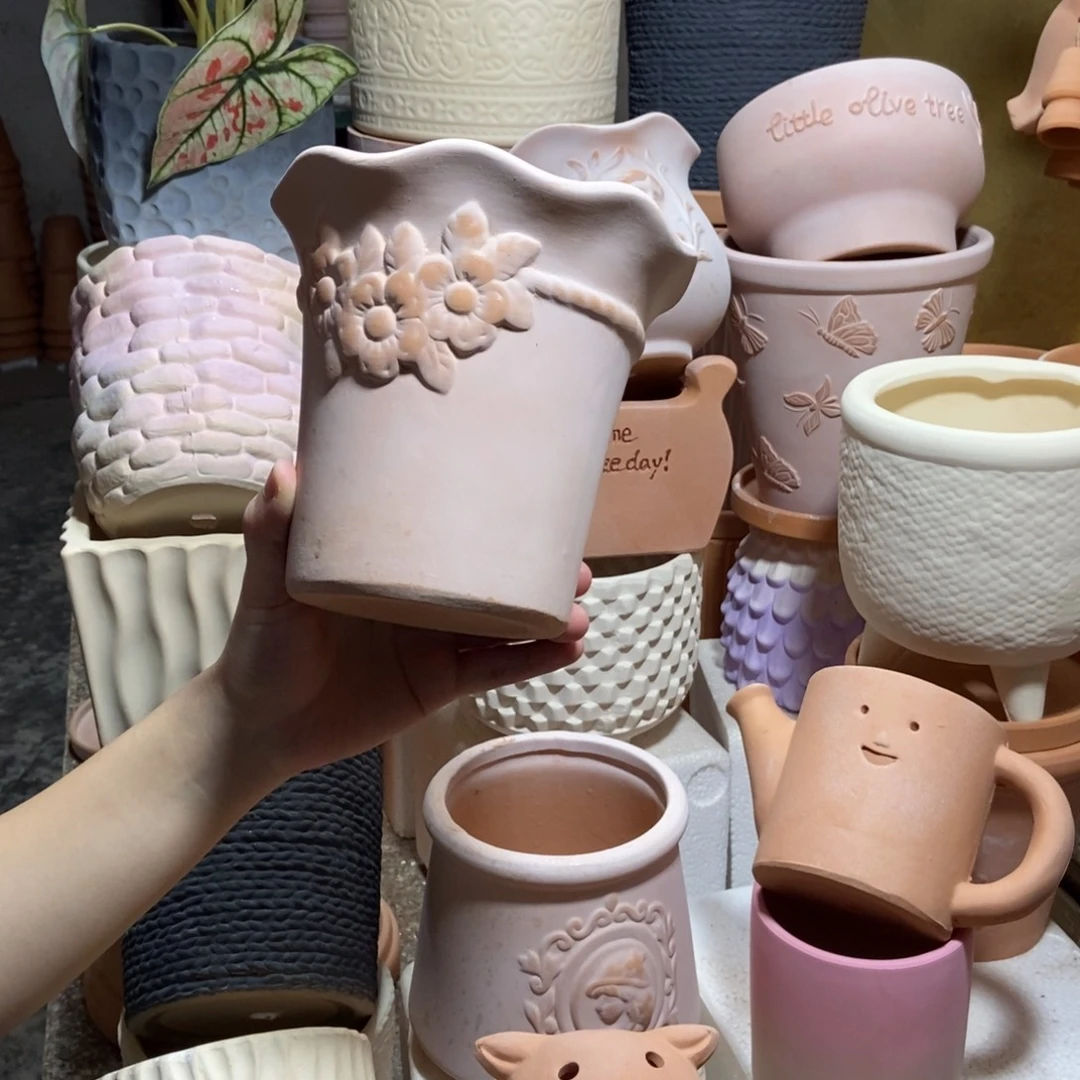 15×15雾化花边花束 粗陶1个