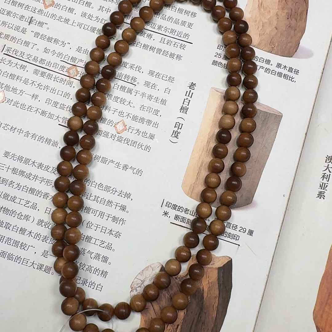 檀香木手串/手链貢奉料0.7黑肉沉水