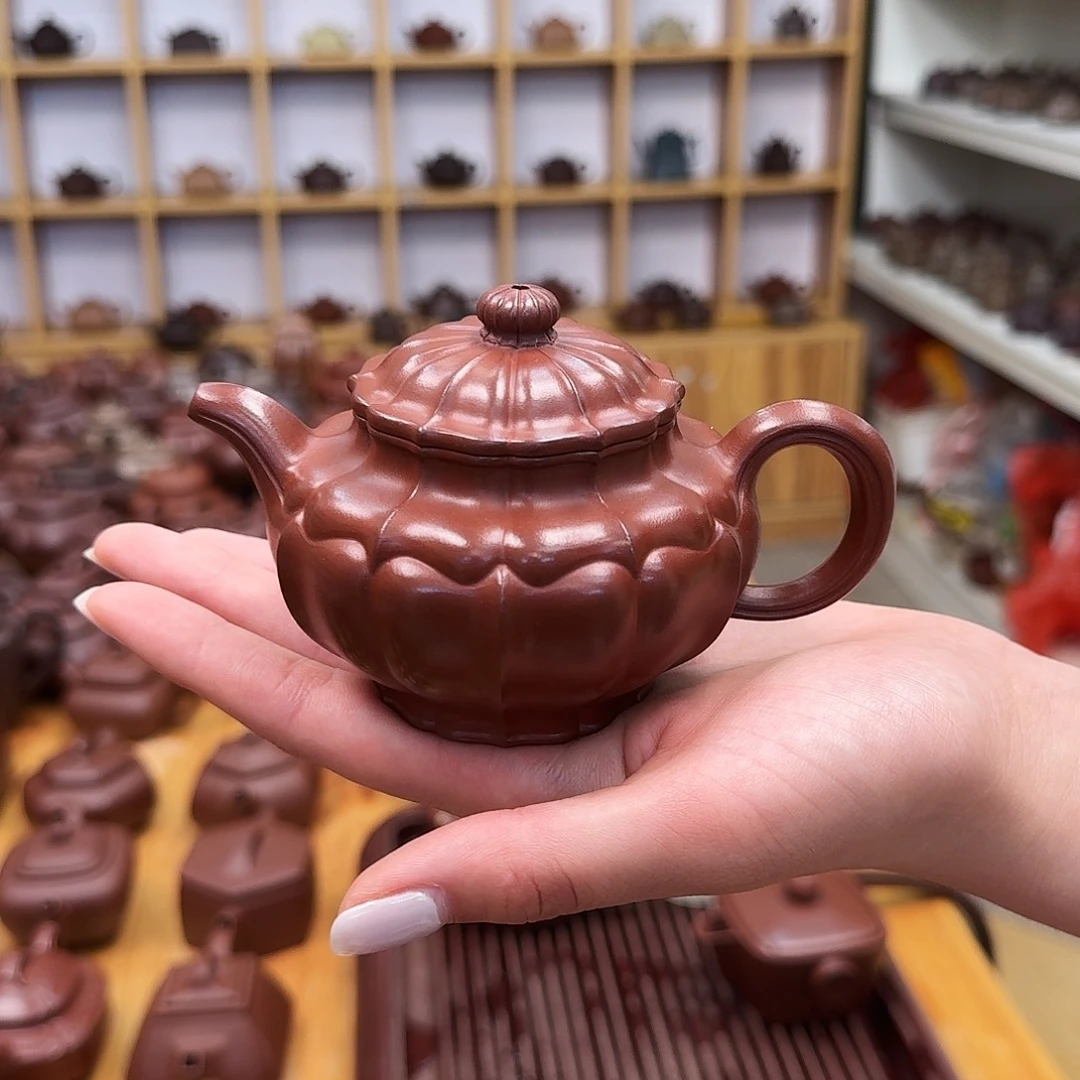 茶壶紫砂紫砂壶筋纹壶160cc