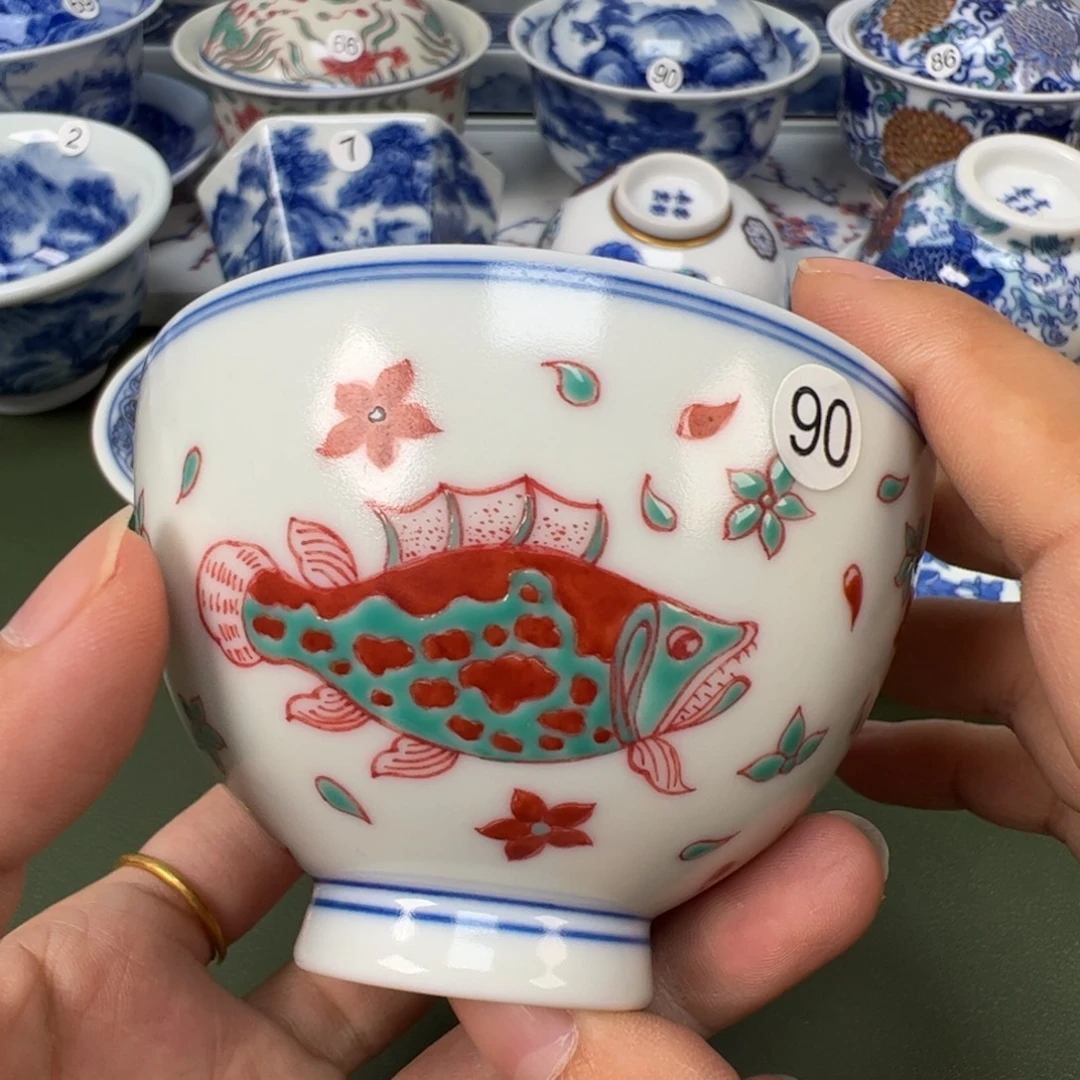 陶瓷景德镇纯手工纯手绘茶具木木90