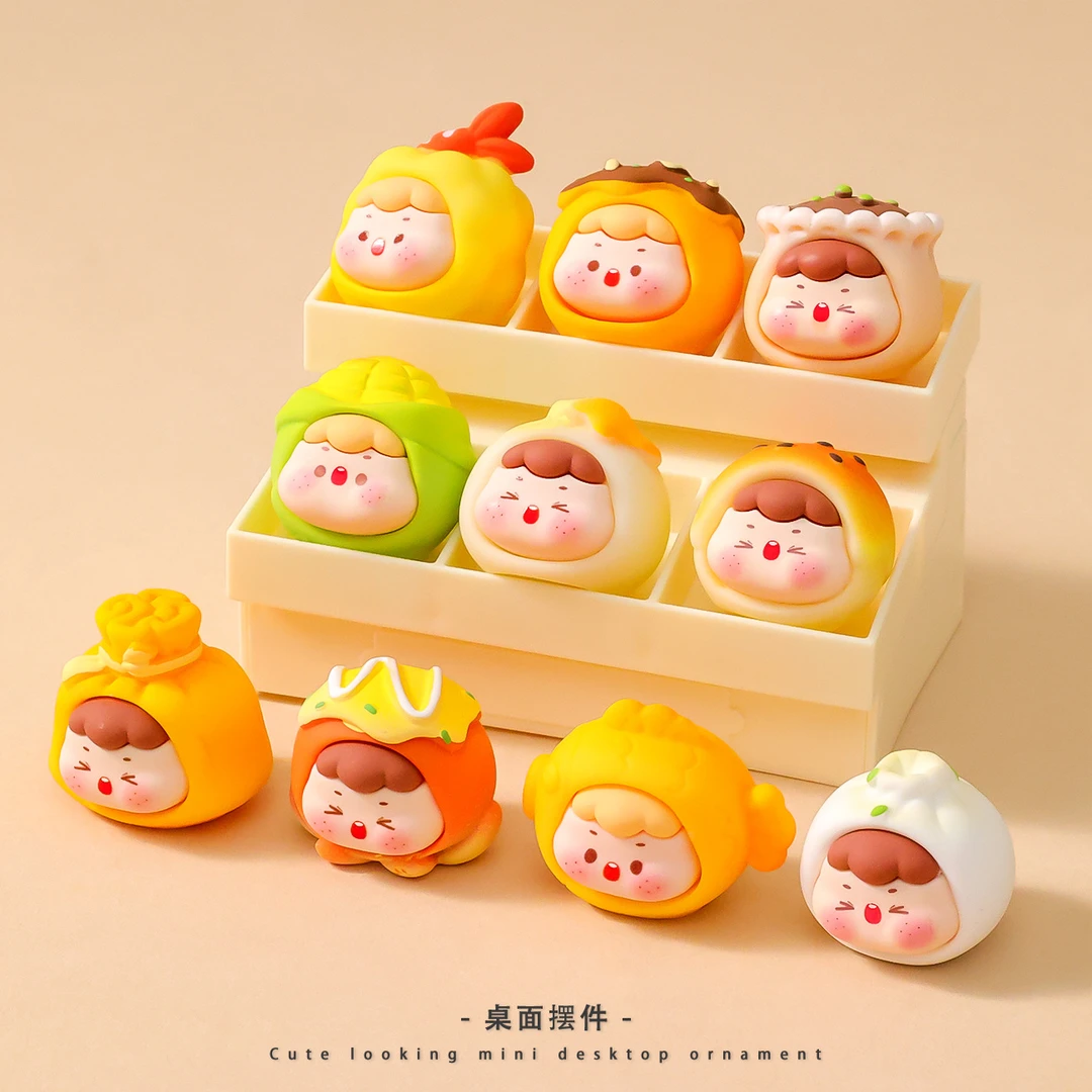 【双许愿+九宫格】美食萌粒 卡通小摆件特