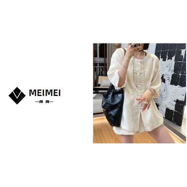 XMM.【国风套装】新款气质轻奢时尚休闲夏季中国风连体宽松春夏8619