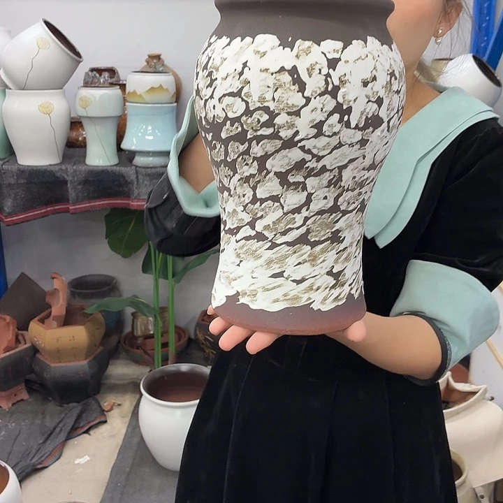 15×26 -粗陶花盆有孔-买买买