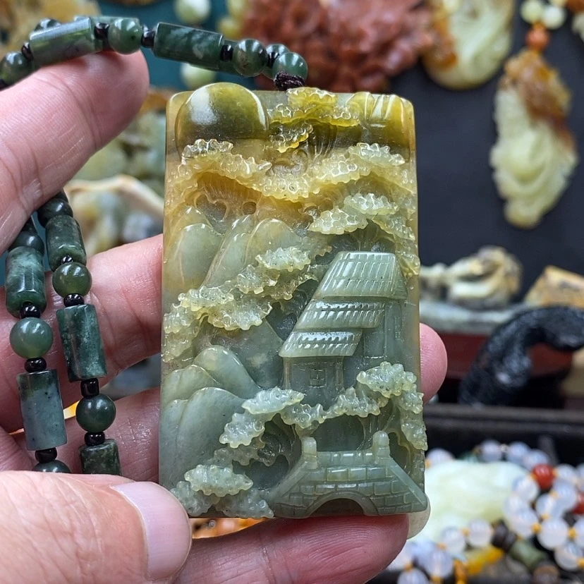 【闪购商品】蛇纹石玉吊坠未镶嵌