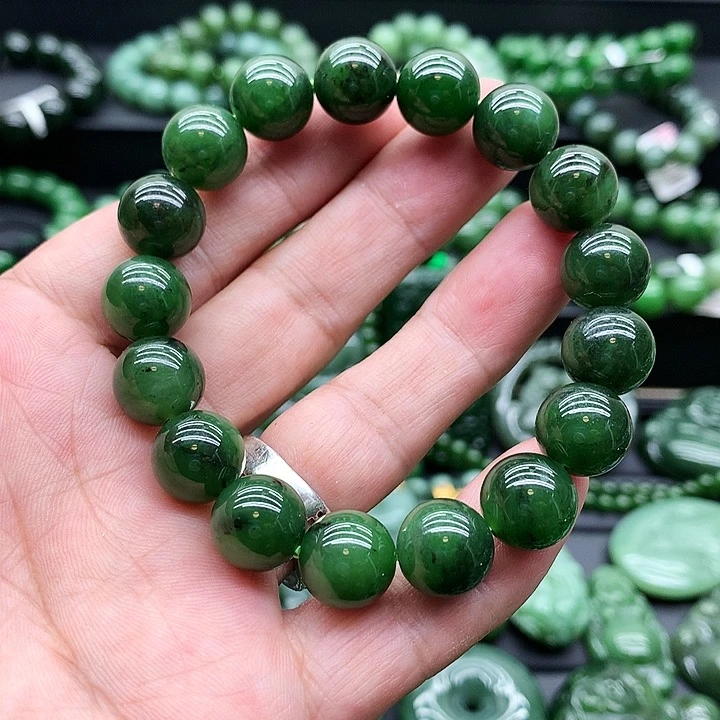 手链未镶嵌和田玉（碧玉）