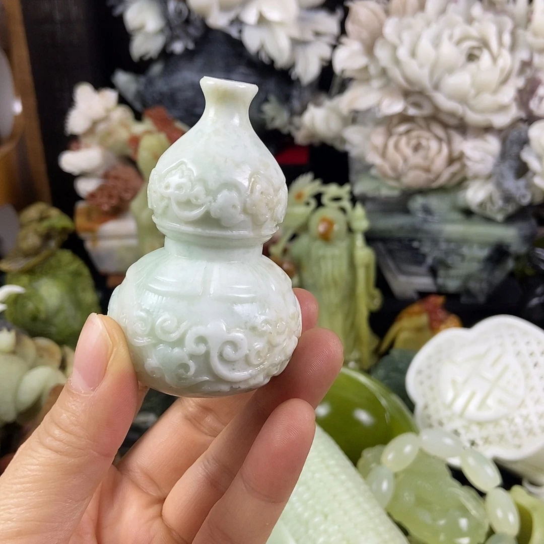 蛇纹石玉合金手把