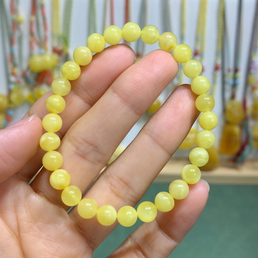 蜜蜡手链未镶嵌特价瑕疵