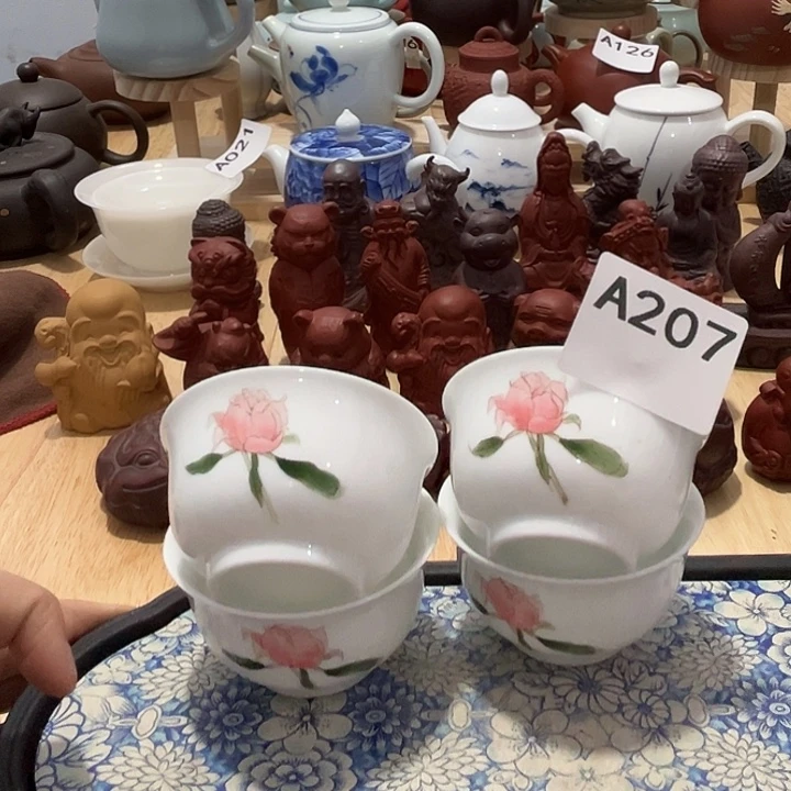 默认微瑕瓷器、茶具、壶、摆件，介意勿拍
