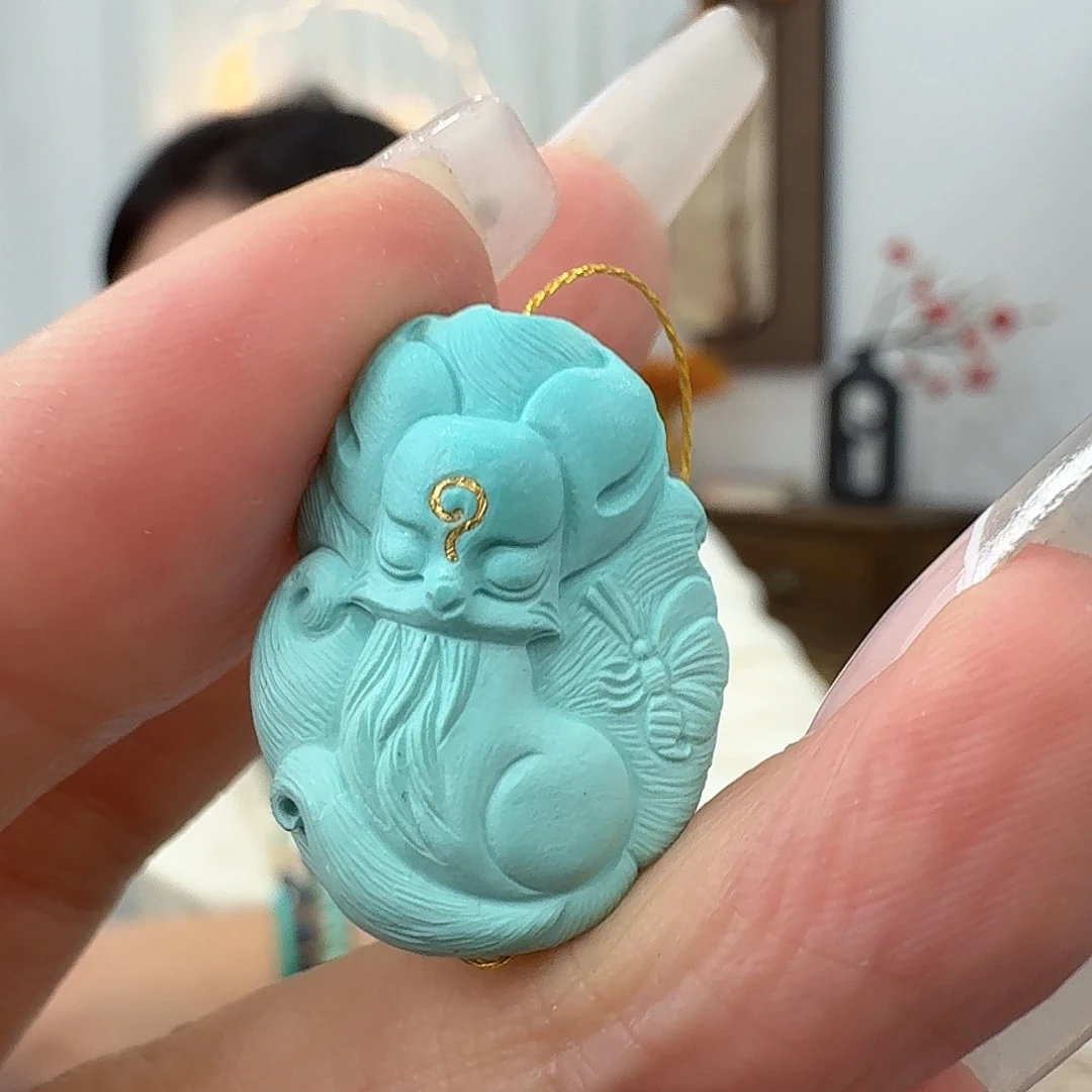 绿松石未镶嵌挂件