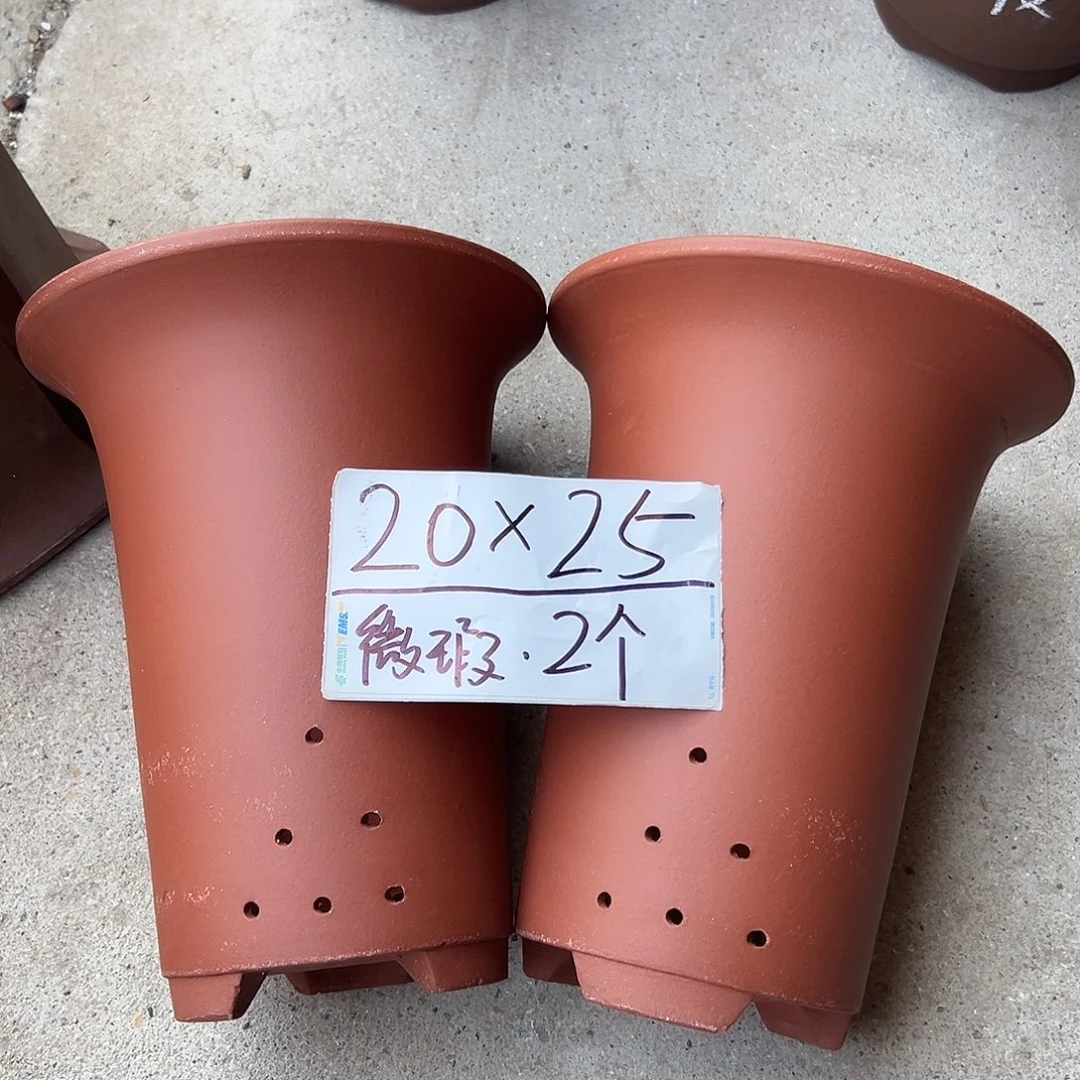 紫砂花盆宜兴紫砂花盆2只