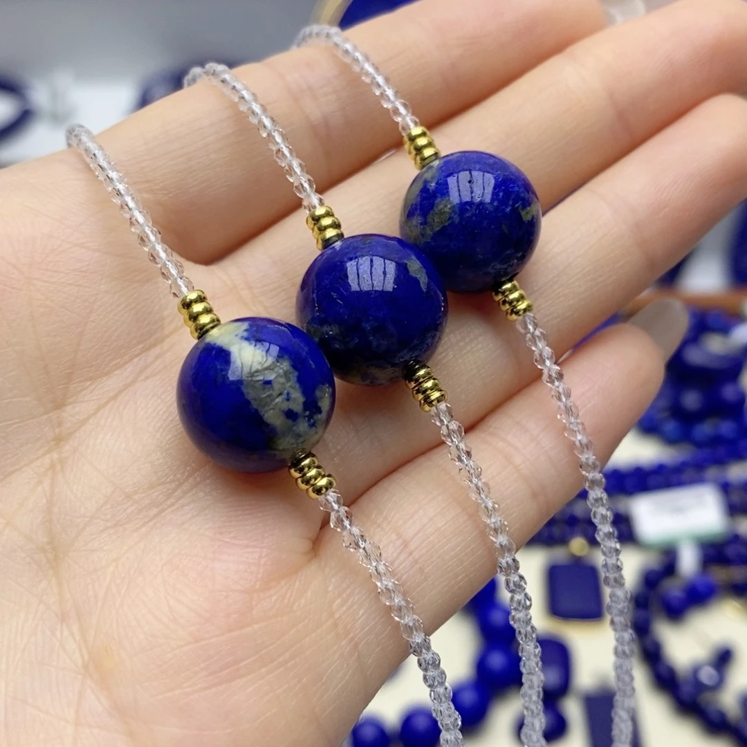 青金石未镶嵌颈饰